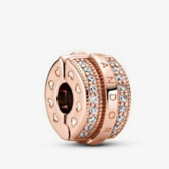 NEW Pandora Logo Clip Bracelet Charm - Picture 1 of 5